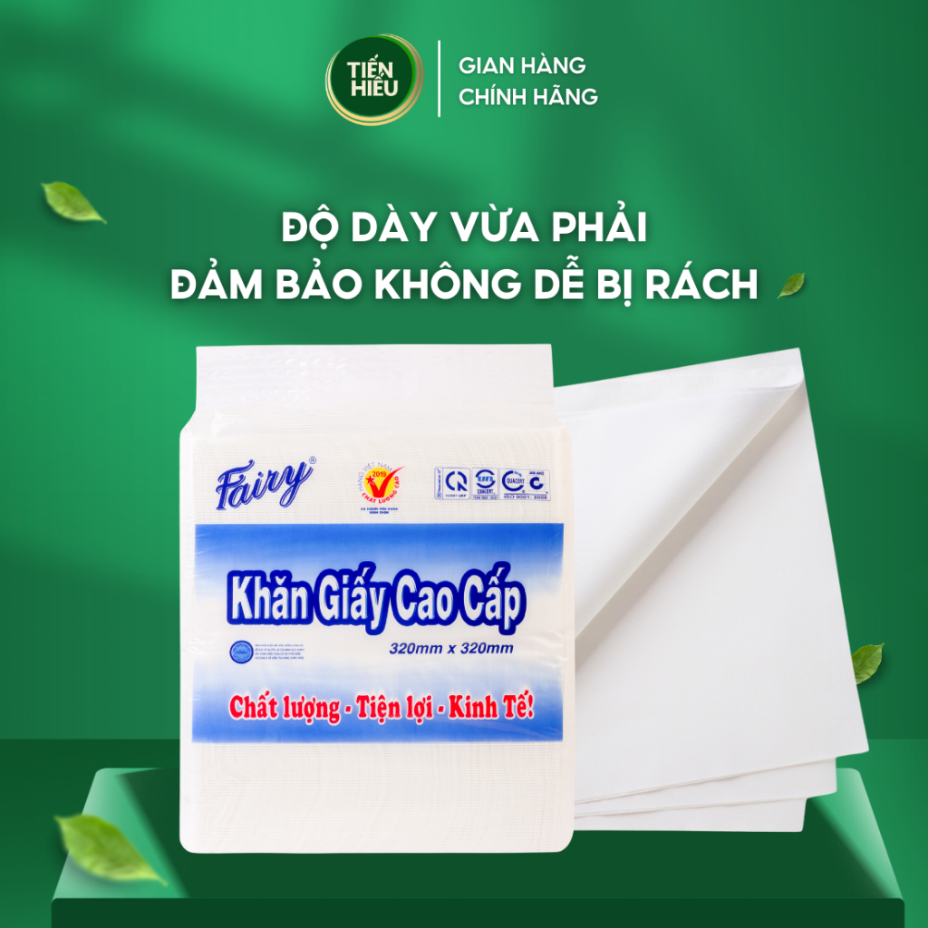 Ảnh Combo 5 Bịch Giấy Cân 32 Fairy Khổ 320 x 320mm 2 Lớp Mềm Dai Thấm Hút Nhanh Cao Cấp Đa Năng Tiết Kiệm 540 Tờ 3