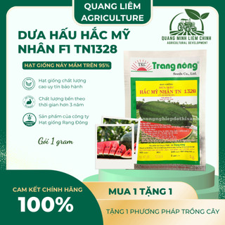Dưa Hấu Hắc Mỹ Nhân Trang Nông F1 TN1328 (1gr), Hạt Giống Nảy Mầm Tốt, Năng Suất Cao Trông Quanh Năm