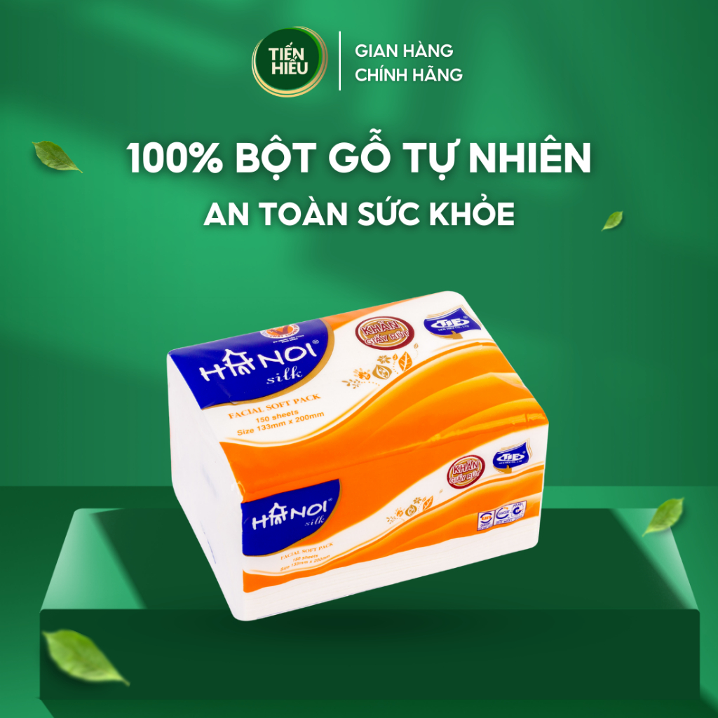 Ảnh Combo 4 Gói Giấy Ăn Rút Hà Nội Silk Chất Liệu Cao Cấp Mềm Mại Bền Dai An Toàn 150 Tờ x 3 Lớp 1