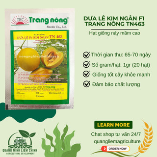 Dưa Lê Kim Ngân F1 TN463 (1gr) Trang Nông, Hạt Giống Nảy Mầm Tốt, Năng Suất Cao, Trông Quanh Năm