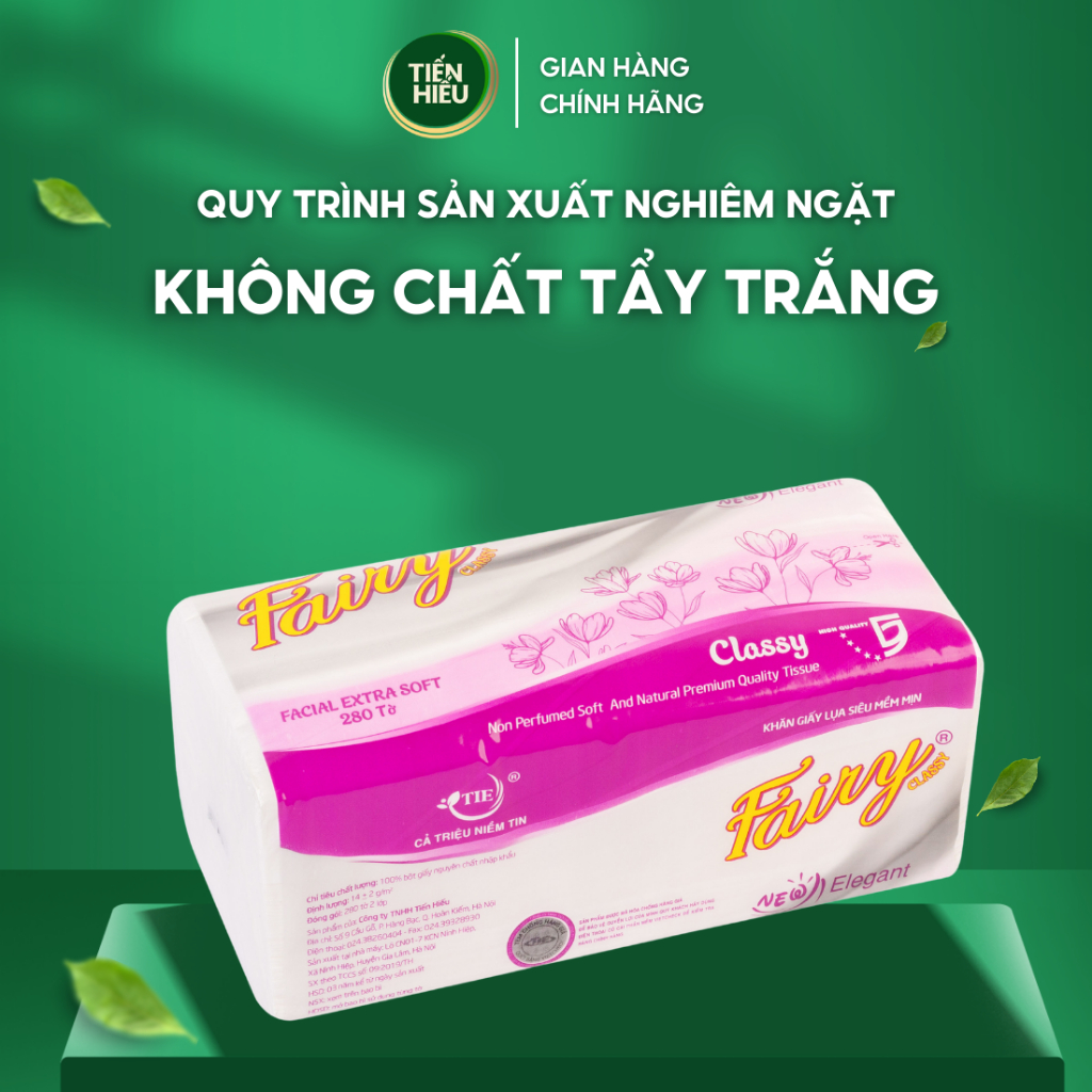 Ảnh Combo 4 Gói Khăn Giấy Rút Lụa Fairy Classy Cao Cấp 100% Gỗ Tự Nhiên An Toàn Siêu Mềm Mại Thấm Hút Nhanh 280 Tờ 3