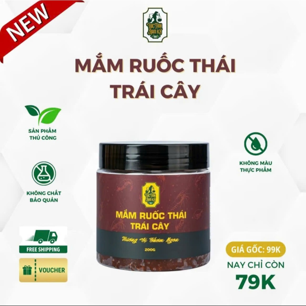 Mắm Ruốc Thái Trái Cây Lục Tỉnh Nam Kỳ Food Hủ 200g Thủ Công Không Phẩm Màu