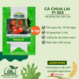 Hạt Giống Cà Chua Beef Lai F1 Sesa RADO 303 (Gói 5 Hạt) Rạng Đông, Dễ Chăm Sóc, Phát Triển Mạnh
