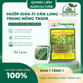 Mướp Khía F1 Vân Long TRANG NÔNG TN308 (1gr), Hạt Giống Nảy Mầm Tốt, Năng Suất Cao, Trông Quanh Năm
