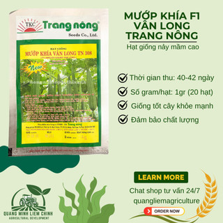 Mướp Khía F1 Vân Long TRANG NÔNG TN308 (1gr), Hạt Giống Nảy Mầm Tốt, Năng Suất Cao, Trông Quanh Năm