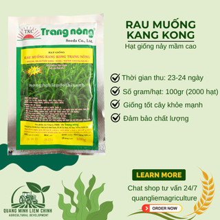 Rau Muống KANG KONG TN TRANG NÔNG (100gr), Hạt Giống Nảy Mầm Tốt, Năng Suất Cao, Trông Quanh Năm