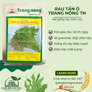 Rau Tần Ô TRANG NÔNG TN (20gr), (100gram) Trang Nông, Hạt Giống Nảy Mầm Tốt, Năng Suất Cao Quanh Năm