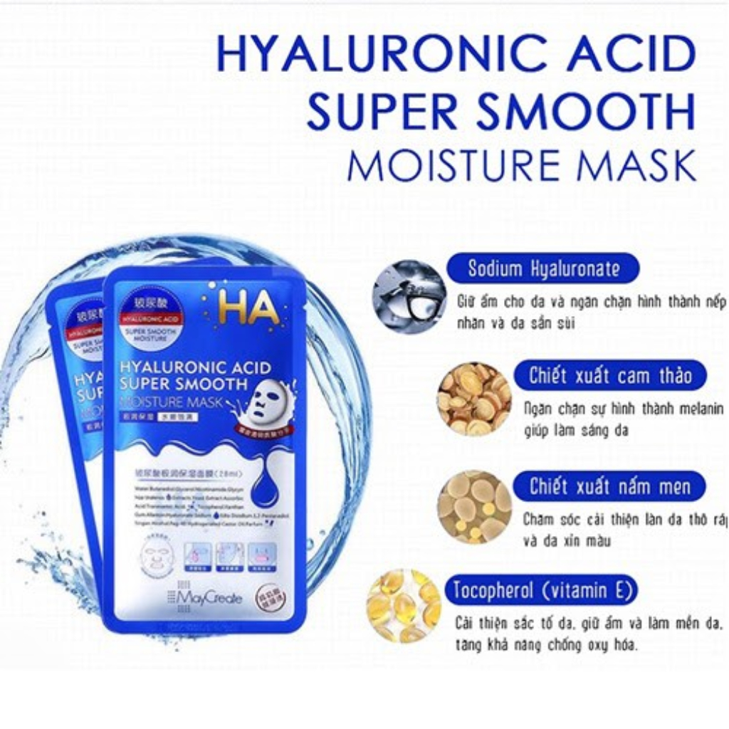 Ảnh Mặt Nạ Giấy Siêu Cấp Ẩm Hyaluronic Acid HA 1