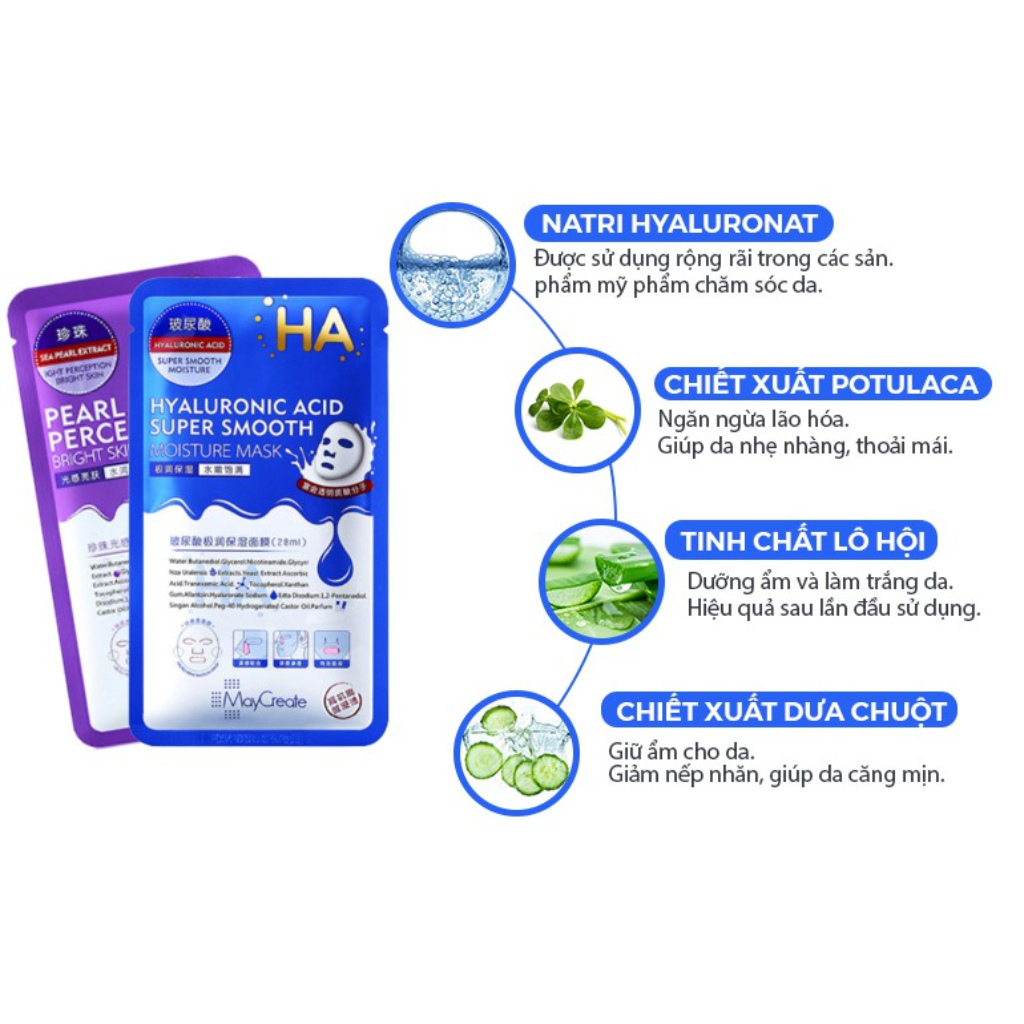 Ảnh Mặt Nạ Giấy Siêu Cấp Ẩm Hyaluronic Acid HA 2