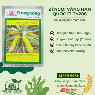 Bí Ngồi Vàng Hàn Quốc F1 Trang Nông TN288 (5gram), hạt giống nảy mầm tốt, năng suất cao quanh năm