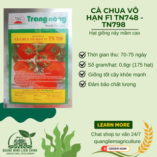 Cà Chua Vô Hạn F1 TN748 - TN798 (0.6gr), hạt giống nảy mầm tốt, năng suất cao, trông quanh năm