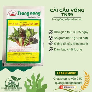 Cải Cầu Vồng TN39 (10gram) Trang Nông, hạt giống nảy mầm tốt, năng suất cao, trông quanh năm