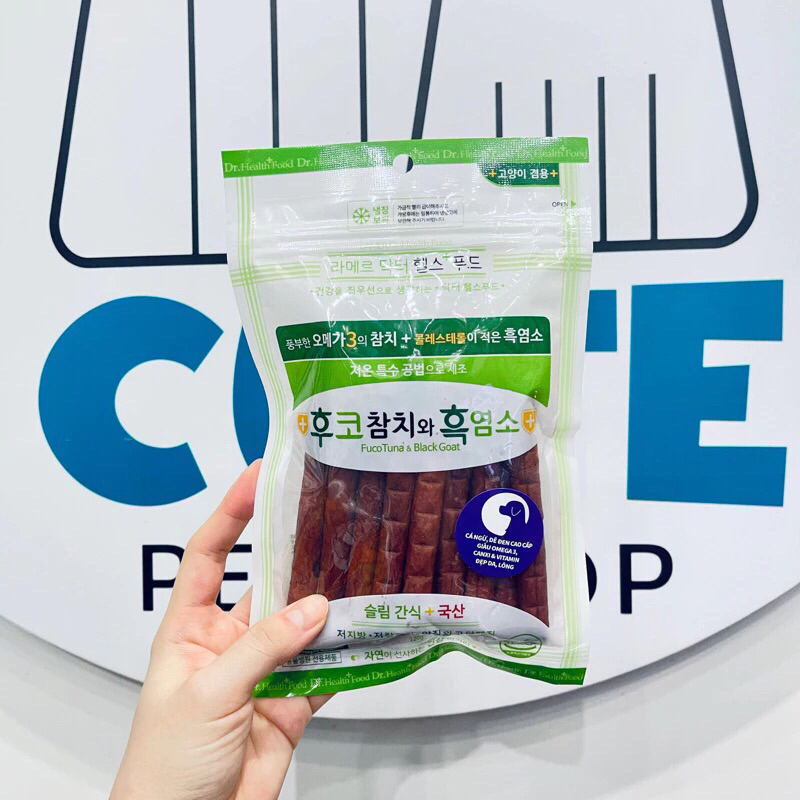 THANH ĂN VẶT BỔ SUNG CANXI VÀ CHĂM SÓC LÔNG LAMER FUCO TUNA & BLACK GOAT 120g nhập khẩu Hàn Quốc