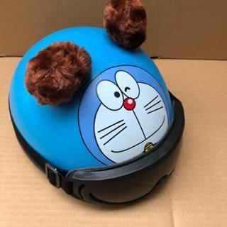 Mũ Bảo Hiểm Nửa Đầu 1/2 Có Tai Tem Pikachu,Doraemon,Gấu Nâu, HEO HỒNG Siêu HOT [ kèm kính uv 400 ]