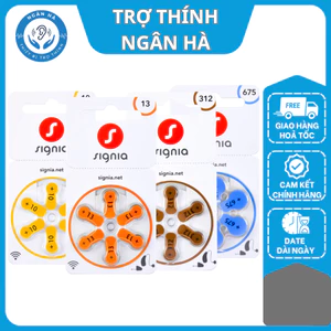 Pin máy trợ thính Signia S675, S10, S13, S312 nhập khẩu Đức - vỉ 6 viên