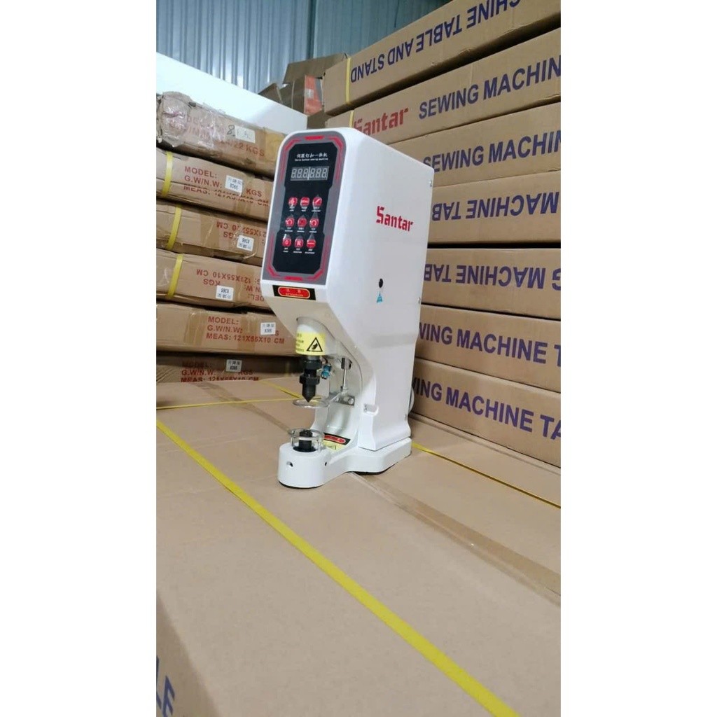 Dập Cúc Điện Tử Santa Có Mắt Dò Chống Dập Tay - Phụ Kiện Ngành May Chính Hãng