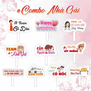 Combo 10 Hashtag Cầm Tay Đám Cưới