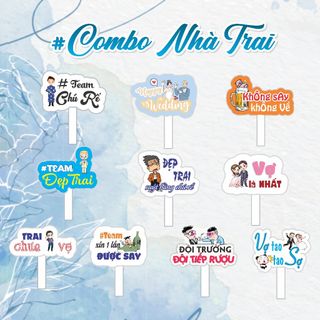 Combo 10 Hashtag Cầm Tay Đám Cưới