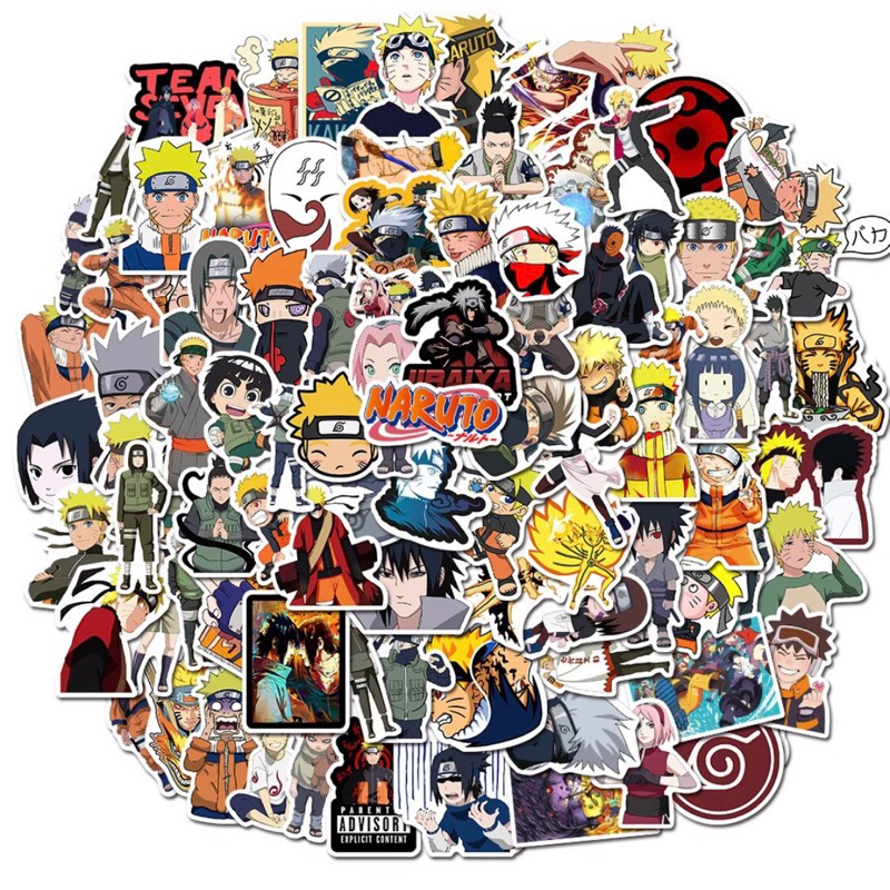 Bộ 60 sticker nhân vật Anime Naruto tổng hợp 100 nhân vật khác nhau