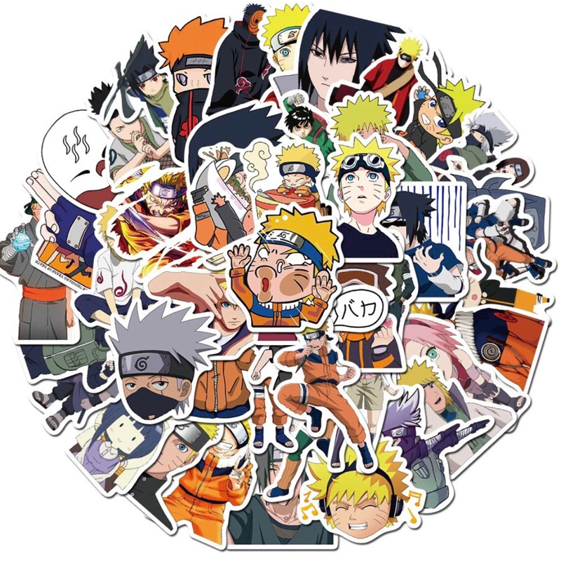 Bộ 60 sticker nhân vật Anime Naruto tổng hợp 100 nhân vật khác nhau