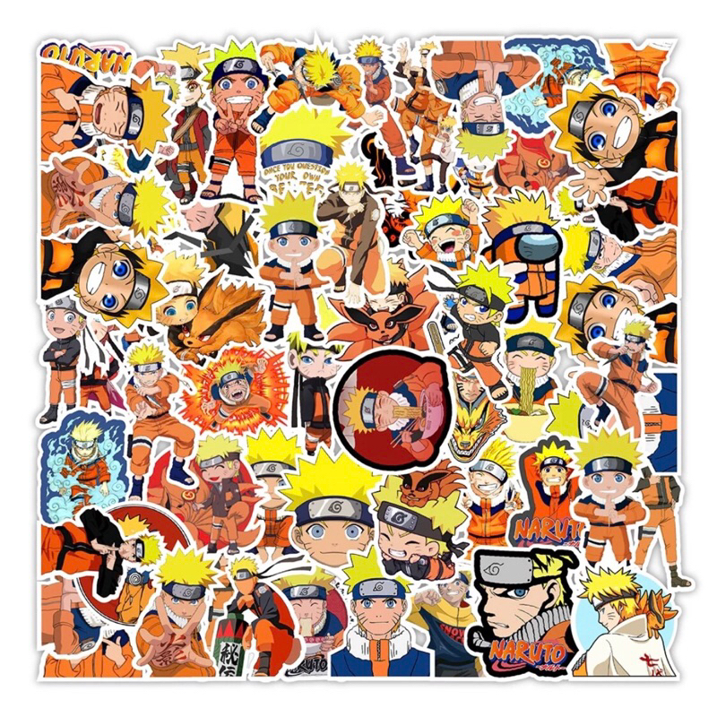 Set 100 sticker hình dán graffiti anime hoạt hình nhật bản naruto chỉ riêng naruto thôi nha