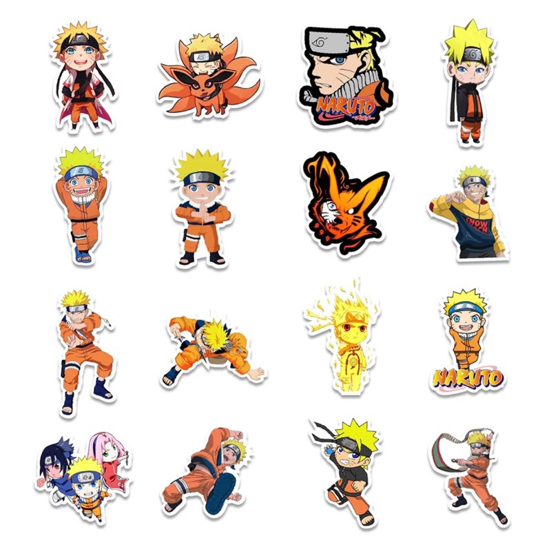 Set 100 sticker hình dán graffiti anime hoạt hình nhật bản naruto chỉ riêng naruto thôi nha