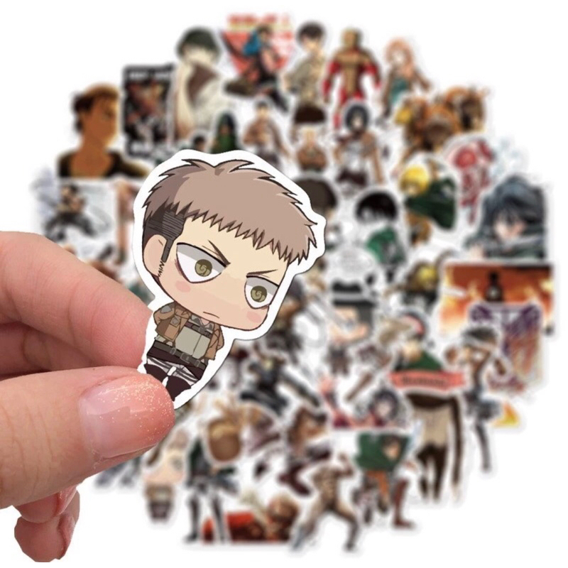100 Chiếc Hot Anime ATTACK ON TITAN Dán Cho Ván Trượt Laptop Hành Lý Decal