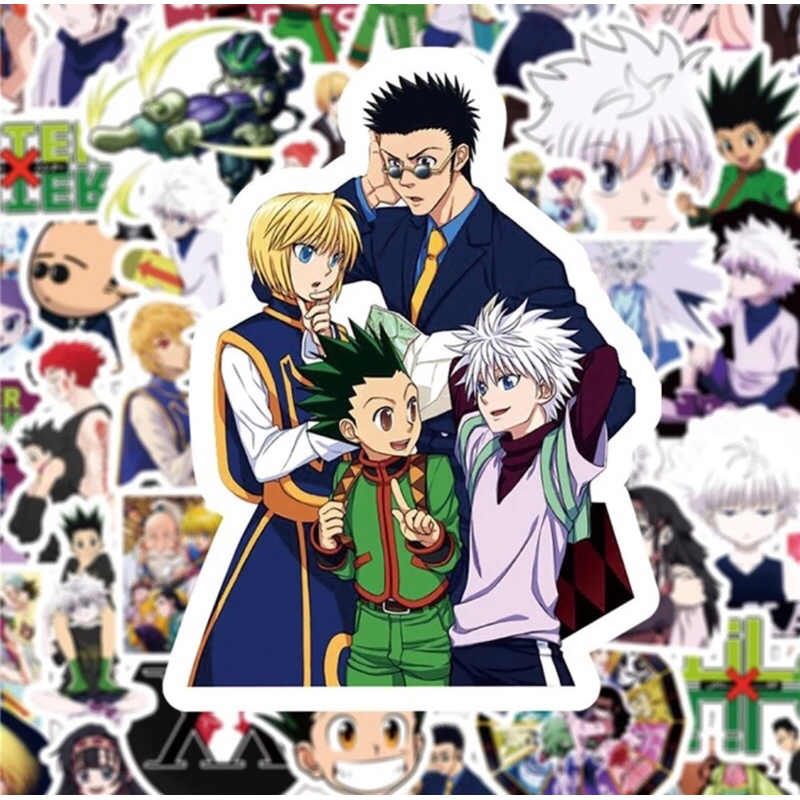 100 miếng dán trang trí chống thấm nước hình anime Hunterxhunter phù hợp cho đàn ghi ta / ván trượt / laptop