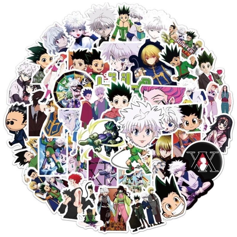 60 sticker hunter x hunter Gon killer siêu đẹp trang trí dụng cụ học tập notebook sách vở siêu ngầu
