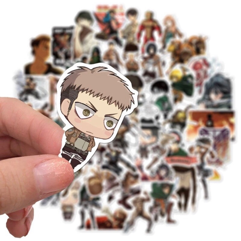 Bộ 100 sticker anime attack on titan  Manga Eren Levi, Hình Dán Trang Trí Mũ Nón Bảo Hiểm, Ván Trượt, Xe Đạp, Guitar, Sổ