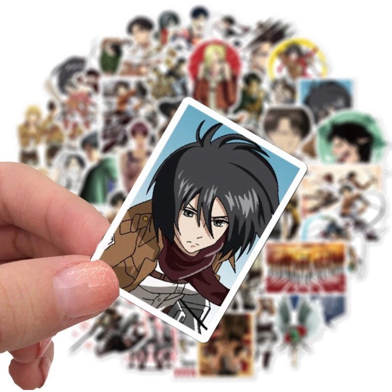 Bộ 100 sticker anime attack on titan  Manga Eren Levi, Hình Dán Trang Trí Mũ Nón Bảo Hiểm, Ván Trượt, Xe Đạp, Guitar, Sổ