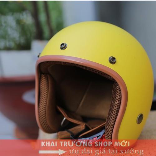 Mũ Bảo Hiểm 3/4 Đầu Chính Hãng ĐA SẮC Lót Nâu-LÓT XANH-LÓT HỒNG [PHÙ HỢP VÒNG ĐẦU 52-60CM] - Helmet