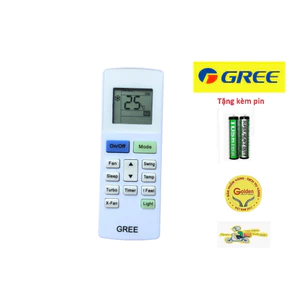 Điều khiển remote từ xa dùng cho điều hoà máy lạnh GREE YAW1F wifi có đèn - tặng pin