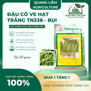 Đậu Cô Ve Hạt Trắng TN338 Trang Nông- Bụi (10gr), hạt giống nảy mầm tốt, năng suất cao quanh năm