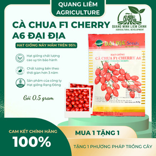 Cà Chua F1 Cherry A6 Gói 0.5gram - Đại Địa, Hạt Giống Nảy Mầm Tốt, Năng Suất Cao, Trông Quanh Năm