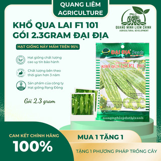 Khổ Qua Lai F1 101  Gói 2.3gram (15 Hạt) - Đại Địa, Hạt Giống Nảy Mầm Tốt, Năng Suất Cao