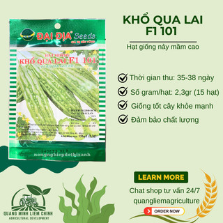 Khổ Qua Lai F1 101  Gói 2.3gram (15 Hạt) - Đại Địa, Hạt Giống Nảy Mầm Tốt, Năng Suất Cao