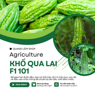 Khổ Qua Lai F1 101  Gói 2.3gram (15 Hạt) - Đại Địa, Hạt Giống Nảy Mầm Tốt, Năng Suất Cao