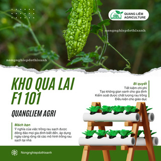 Khổ Qua Lai F1 101  Gói 2.3gram (15 Hạt) - Đại Địa, Hạt Giống Nảy Mầm Tốt, Năng Suất Cao