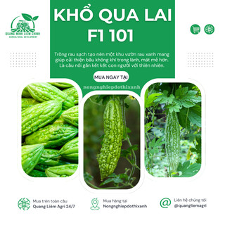 Khổ Qua Lai F1 101  Gói 2.3gram (15 Hạt) - Đại Địa, Hạt Giống Nảy Mầm Tốt, Năng Suất Cao