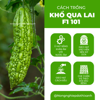 Khổ Qua Lai F1 101  Gói 2.3gram (15 Hạt) - Đại Địa, Hạt Giống Nảy Mầm Tốt, Năng Suất Cao