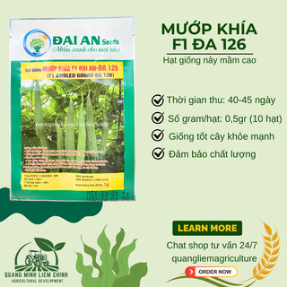 Mướp Khía F1 Đa 126 Đại An - 1gram, Hạt Giống Nảy Mầm Tốt, Năng Suất Cao, Trông Quanh Năm