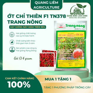 Ớt Chỉ Thiên F1 TN378 Trang Nông (0.4gram), hạt giống nảy mầm tốt, năng suất cao, trông quanh năm