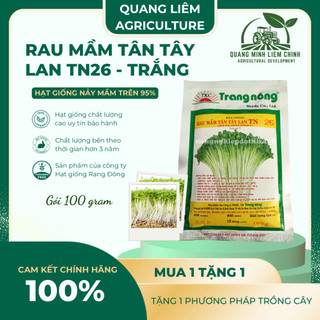 Rau Mầm Tân Tây Lan TN26 - TRẮNG Trang Nông (100gr), nảy mầm tốt, năng suất cao, trông quanh năm