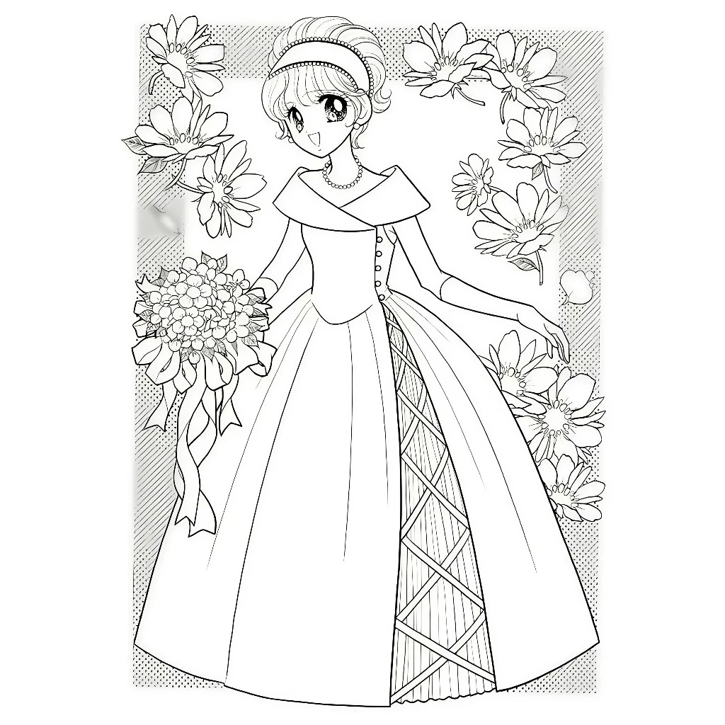 Xả kho 50 hình tô màu công chúa cho bé  - Đồ Chơi Giấy A4, A5 mã TM973