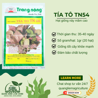 Tía Tô TN54 Trang Nông (1gram), hạt giống nảy mầm tốt, năng suất cao, trông quanh năm