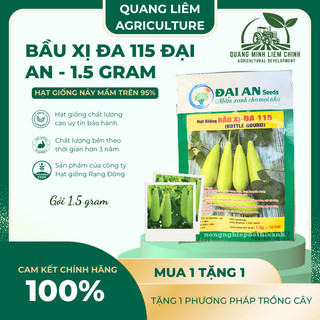 Hạt Giống Bầu Xị Đa 115 Đại An - 1.5 Gram, Hạt Giống Nảy Mầm Tốt, Năng Suất Cao, Trông Quanh Năm