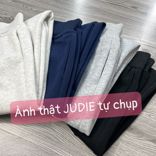 Quần Suông Nỉ Cạp To Thắt Eo Tôn Dáng,Quần Nỉ Ống Rộng Hàng Chuẩn Đẹp Sịn Dáng Thể Thao JUDIE.Closet