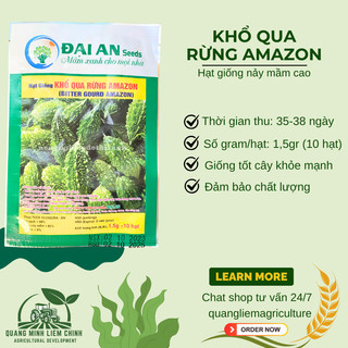 Khổ Qua Rừng Amazon Đại An - 1.5 Gram 10 Hạt, Hạt Giống Nảy Mầm Tốt, Năng Suất Cao, Trông Quanh Năm
