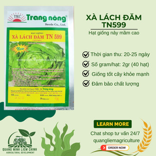 Xà Lách Đăm TN599 Trang Nông (2gram), hạt giống nảy mầm tốt, năng suất cao, trông quanh năm